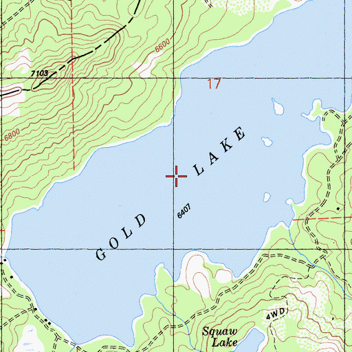 Topographic Map of Gold Lake, CA