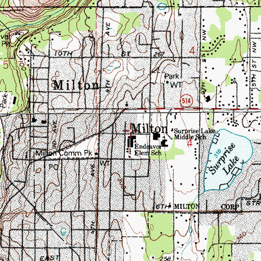 Topographic Map of Discovery Primary School, WA