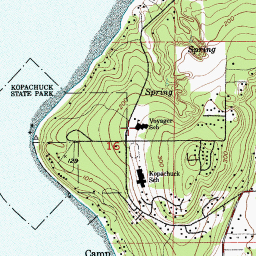 Topographic Map of Voyager Elementary School, WA