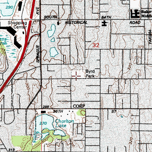 Topographic Map of Helen B Stafford Elementary School, WA