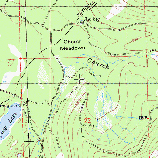 Topographic Map of Gold Lake Administration Cabin, CA