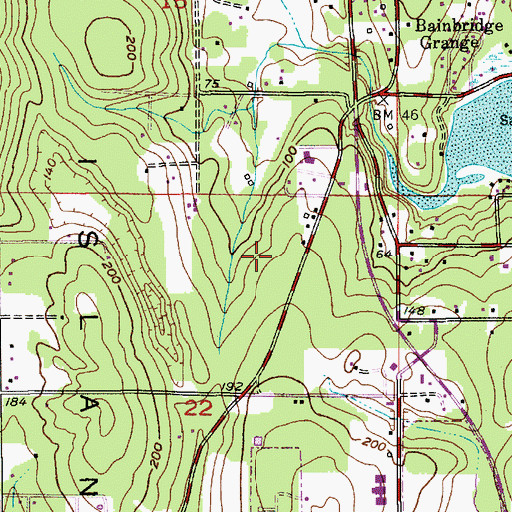 Topographic Map of Sonoji Sakai Intermediate School, WA