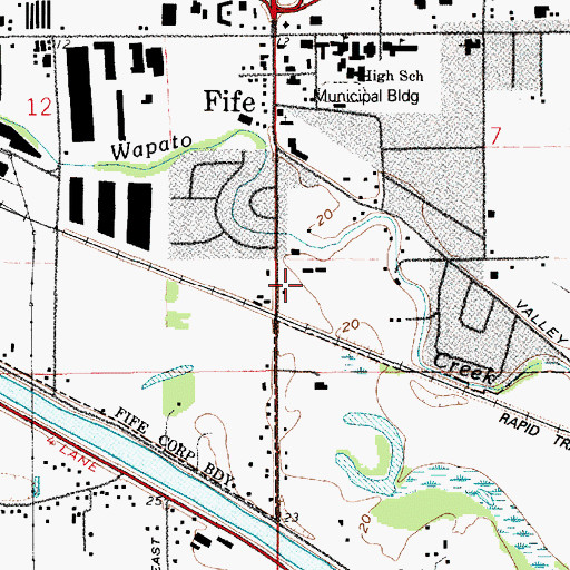 Topographic Map of Columbia Junior High School, WA