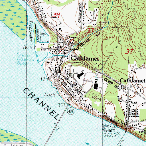 Topographic Map of John C Thomas Middle School, WA