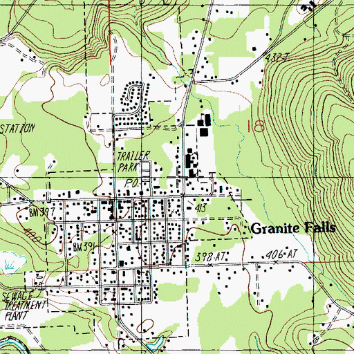 Topographic Map of Prove - Crossroads Alternative High School, WA