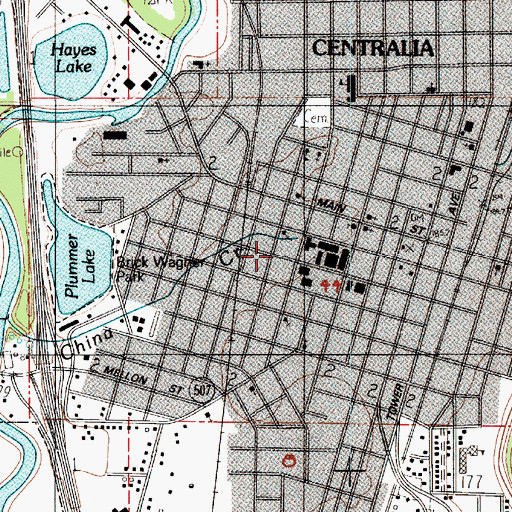 Topographic Map of Centralia College Teens Entering Education Now Classrooms, WA