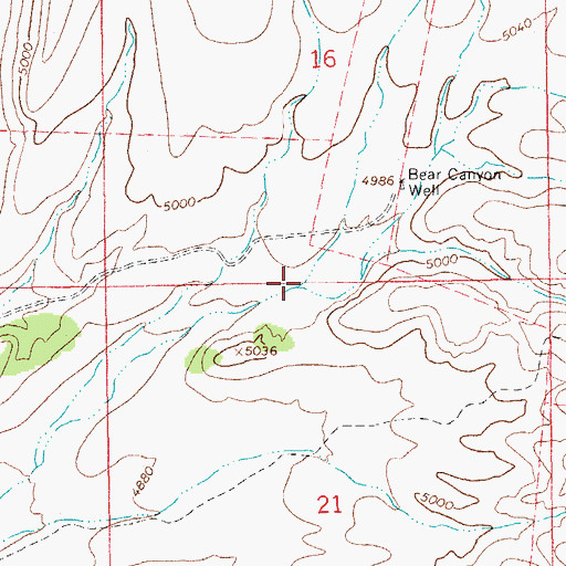 Topographic Map of Bear Canyon, AZ