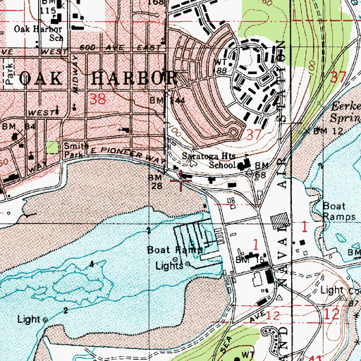 Topographic Map of Whidbey Island Campus Sprague Hall, WA