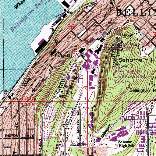 Topographic Map of Western Washington University Chemistry Building, WA