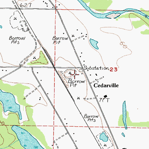 Topographic Map of Grays Harbor Fire District 1 Station 2, WA