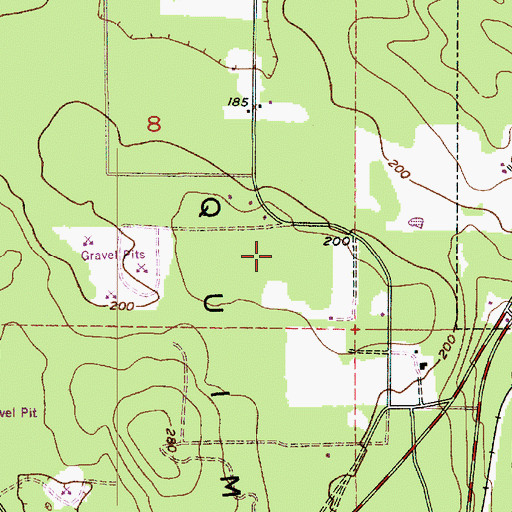 Topographic Map of Jefferson County Fire Protection District 1 East Jefferson Fire - Rescue Station 1 - 5 Henry Miller, WA