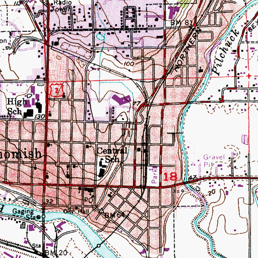 Topographic Map of Snohomish County Fire District 4 Station 41, WA
