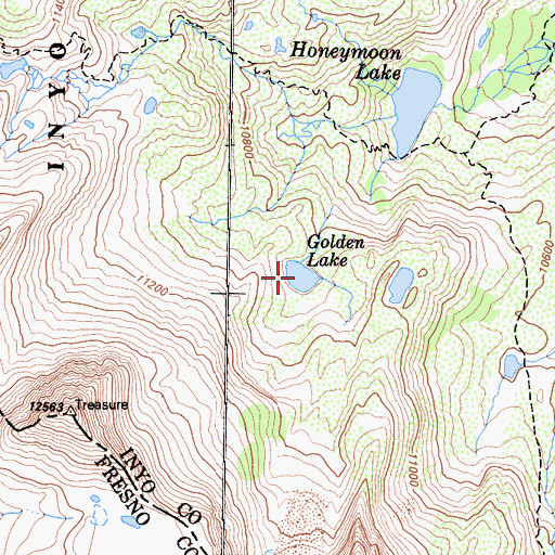 Topographic Map of Golden Lake, CA