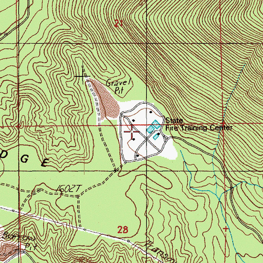 Topographic Map of Washington Fire Training Academy, WA