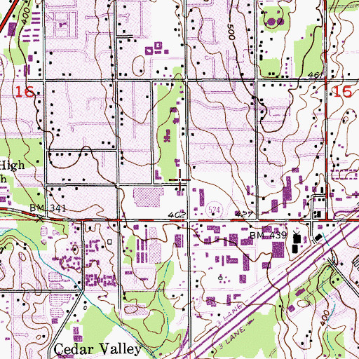 Topographic Map of Lynnwood Police Department, WA