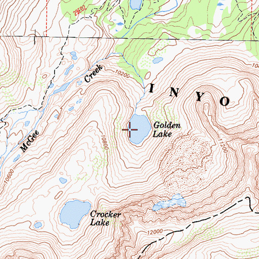 Topographic Map of Golden Lake, CA