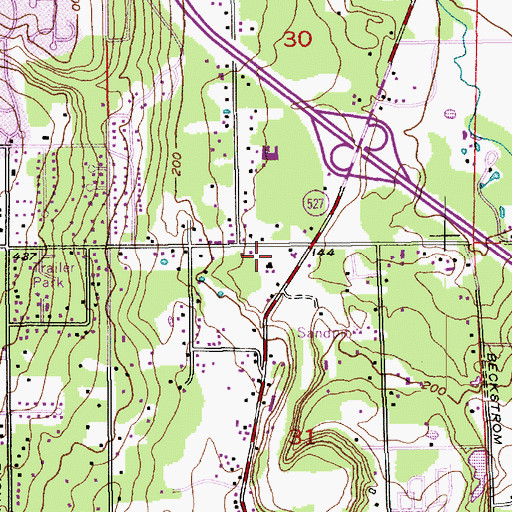 Topographic Map of Canyon Park Substation, WA