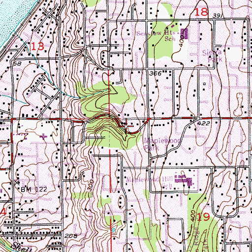Topographic Map of Maplewood Substation, WA