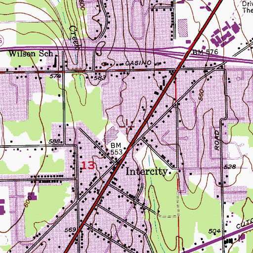 Topographic Map of Casino Substation, WA