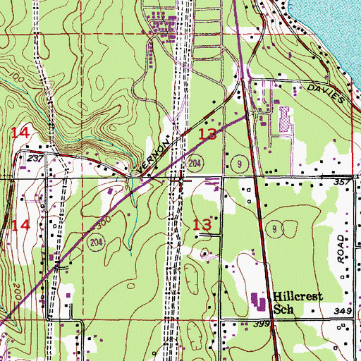 Topographic Map of Frontier Substation, WA