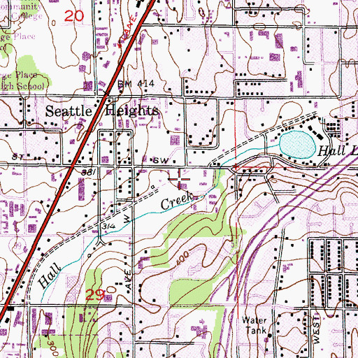 Topographic Map of Halls Lake Substation, WA
