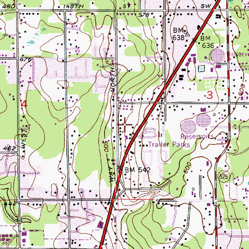 Topographic Map of Lake Serene Substation, WA