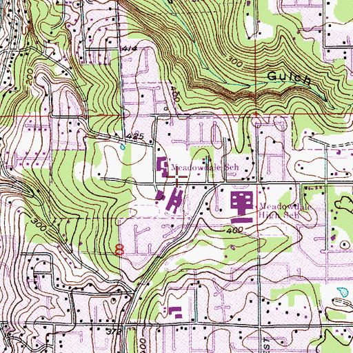 Topographic Map of Meadowdale Substation, WA