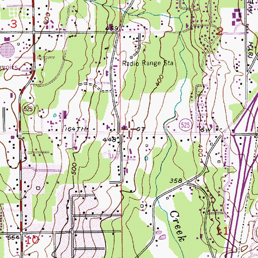 Topographic Map of Polaris Substation, WA