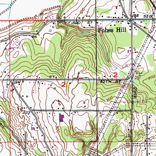 Topographic Map of Fobes Substation, WA