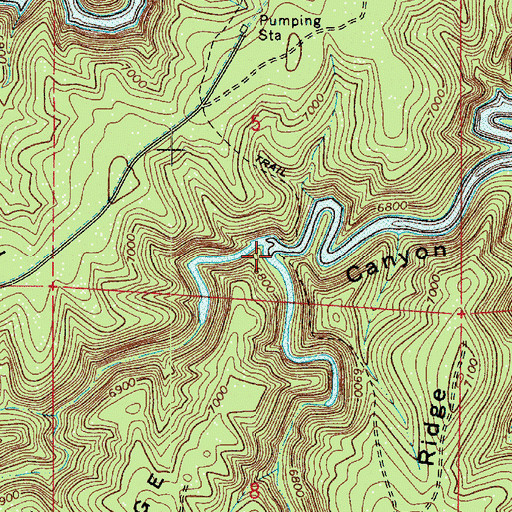 Topographic Map of Bear Canyon, AZ