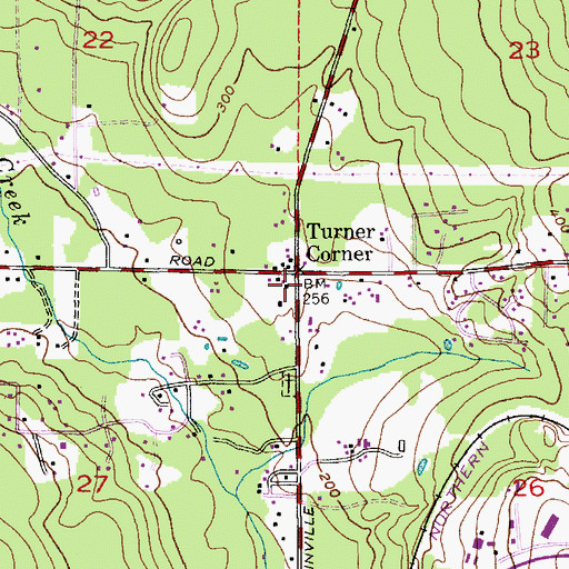 Topographic Map of Turners Corner Substation, WA