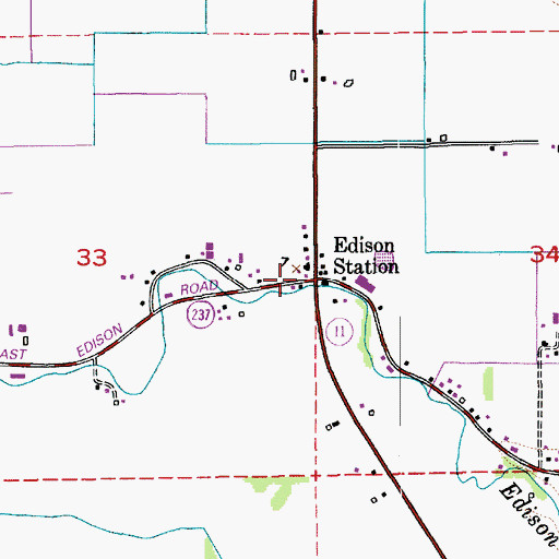 Topographic Map of Bow Post Office, WA