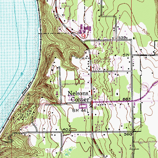 Topographic Map of Mukilteo Post Office, WA