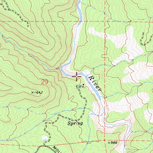 Topographic Map of Goodman Prairie Creek, CA