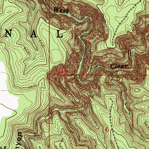 Topographic Map of Bear Canyon, AZ