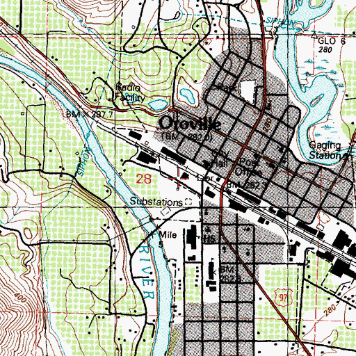 Topographic Map of Oroville Post Office, WA