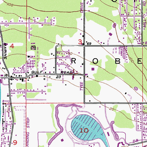 Topographic Map of Point Roberts Post Office, WA