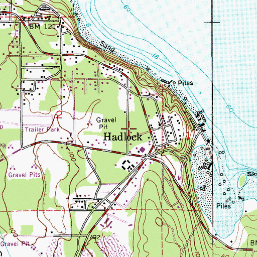 Topographic Map of Port Hadlock Post Office, WA