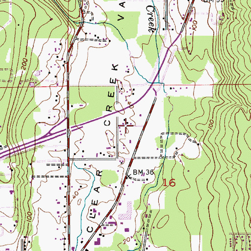 Topographic Map of Silverdale Post Office, WA