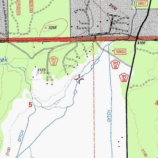 Topographic Map of Goose Creek, CA