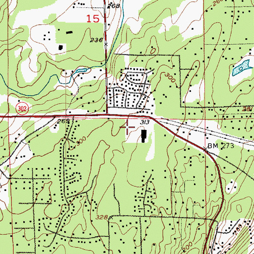 Topographic Map of Wauna Post Office, WA