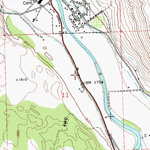 Topographic Map of Winthrop Post Office, WA