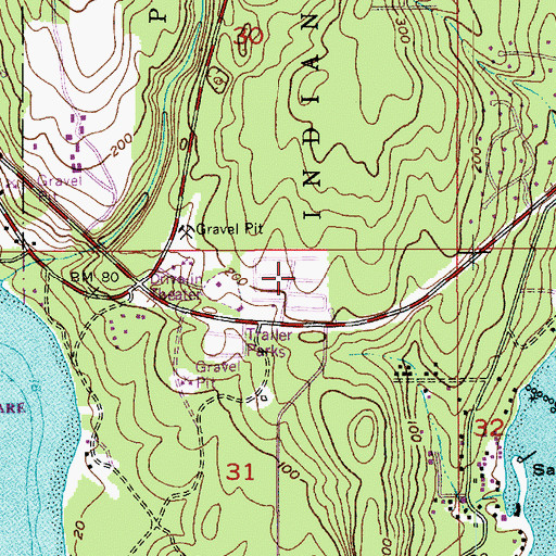 Topographic Map of Cedar Glen Mobile Home Park, WA