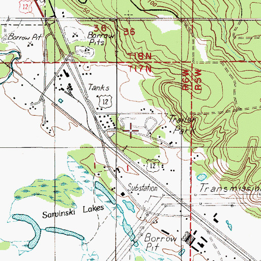 Topographic Map of Greenwood Mobile Home Park, WA