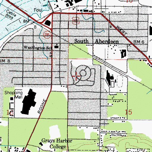 Topographic Map of Leisure Manor Mobile Home Park, WA
