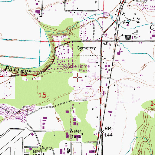 Topographic Map of Mobile Estates, WA