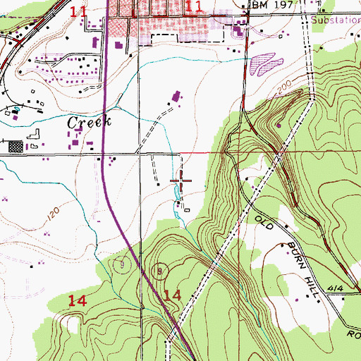 Topographic Map of Portage Green Mobile Home Court, WA