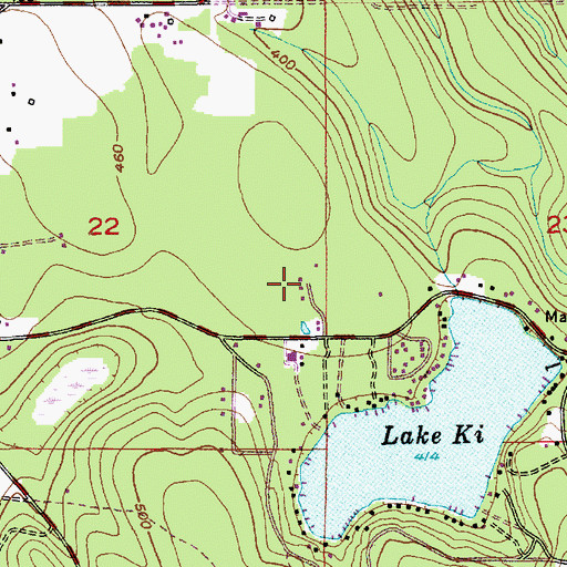 Topographic Map of Seven Lakes Mobile Home Park, WA