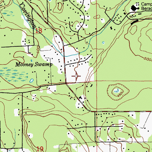 Topographic Map of Park Place Estates Manufactured Home Park, WA