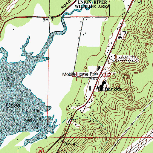 Topographic Map of Golden Bell Mobile Home Park, WA